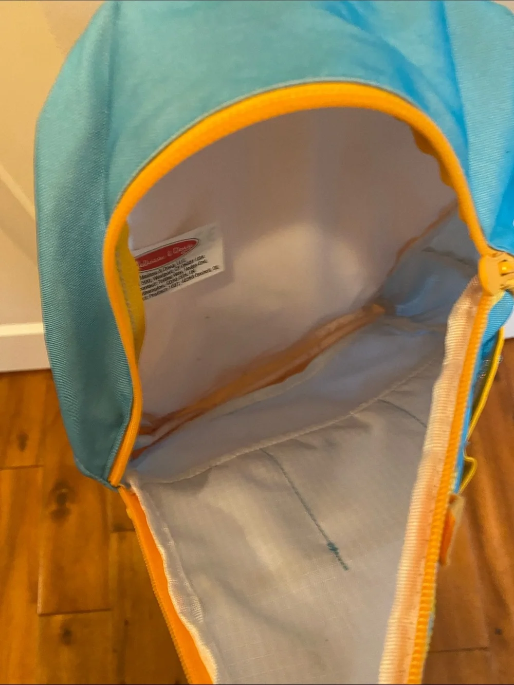 Melissa & Doug Blue and Yellow Kids Clear-Front Toddler Backpack